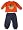 Picture Me by Austin & Ashley - Toddler Boys Long Sleeved Fleece Pant Set, Rust, Navy (Size 2T)