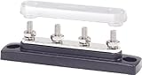 Blue Sea Systems 2315 MiniBus 100 Ampere Common BusBar (4 x 10-32 Stud Terminal with Cover)