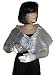 Sheer Silver Organza Lightweight Evening Wrap Capelet for Prom Wedding Bride