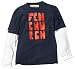 Fenchurch Junior Potato Stamp Long Sleeve Top Navy/White
