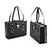 Fashion Quilted File Organizer Tote with Classy Black Faux Leather