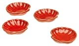 Emile Henry Miniature Shell Dishes, Set of 4, Cerise Red
