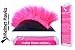Helmet Hawks ® Motorcycle Helmet Mohawk w/ Sticky Hook and Loop Fastener Adhesive - Fluorescent Hot Pink