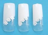 Produkt-Bild: Airbrush Tips 100 St&uuml;ck in Box Wei&szlig; mit wei&szlig;en Bl&uuml;ten