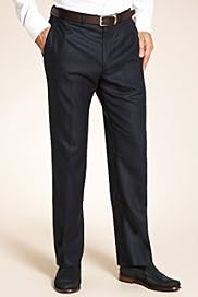 Sartorial Winter Weight Pure Wool Birdseye Flat Front Trousers