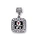 Inspired Silver - Diabetes Awareness - Silver Memory Charm for Women - Square Charm Jewelry Gift with Cubic Zirconia - Women's Charm for Bracelets