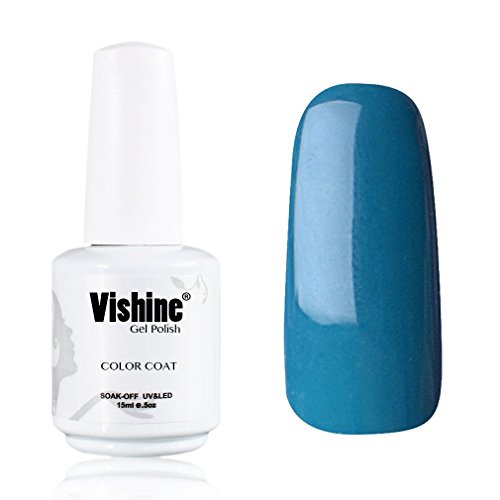 VishineGelpolish Professional UV LED Soak Off Varnish Color Gel Nail Polish Manicure Salon DeepSkyBlue(1439)
