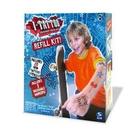 I Tattoo, Refill Kit (20 new stencils, 3 washable markers), For use with the I Tattoo Electronic Tattoo Pen