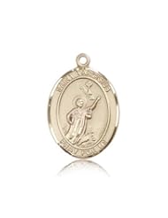 Free Engraving Included Medal-14k Gold St. Saint Tarcisius Medal 1" Oval 7261KT w/o Chain w/Box Patron Saint of Altar Boys/Altar Girls