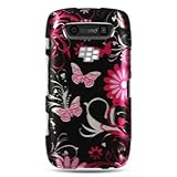 PINK BUTTERFLY Hard Plastic Design Case for Blackberry Torch 9850 / 9860 +  ....