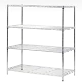 YAMAZEN スチールラック(幅120奥45)4段 メタルラック SR-12124J