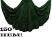 Green Bellydance Womens 4TU* Flared 4 Tier Chiffon Skirt Skirt