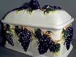 GRAPE 3-D / Majolica Ceramic Bread Box GRAPES *NEW!*