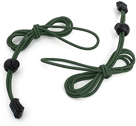 2pcs Shoes Laces for Soprts Shoes Sneakers Locklaces, Dark Green
