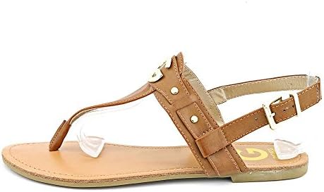 G By Guess Lundon-X Womens Size 6.5 Brown Faux Leather Slingback Sandals Shoes