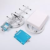 Phonetone 62dB 850MHz 3G GSM CDMA Cell Phone Signal Booster Repeater Amplifier Kit with Indoor Panel Antenna and Outdoor Yagi Antenna for Home/Office Use
