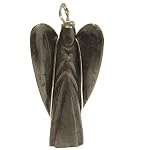 Hematite Pendant 01 Spiritual Angel Figurine Crystal Healing Gemstone Silver 2