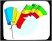 Decorated Mouse Pad with flags, international, Ethiopia
