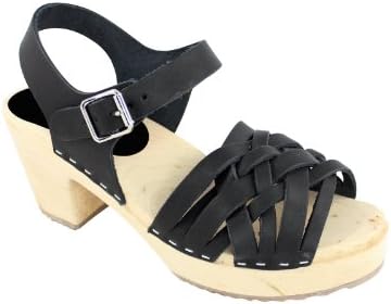 Lotta From Stockholm Swedish Clogs : Braided Clogs in Black Leather