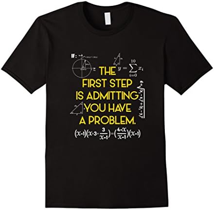 Men's FUNNY MATHS T-SHIRT Have A Problem Math Teacher Student XL Black