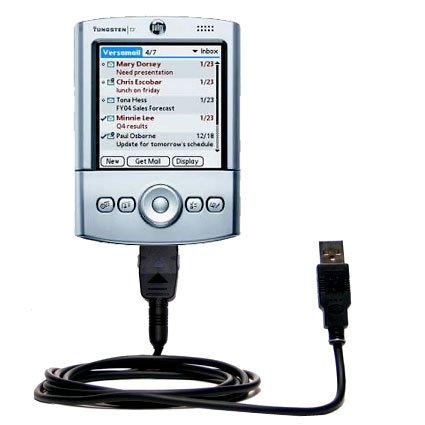Classic Straight USB Cable for the Palm palm Tungsten T2 with Power Hot Sync and Charge capabilities - uses Gomadic TipExchange Technology
