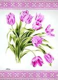 Spring Pink Tulips Bouquet Mini Flag
