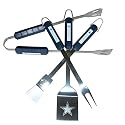 Motorhead Products MH5011 NFL 4-Piece BBQ Grilling Utensil Set, Cowboys