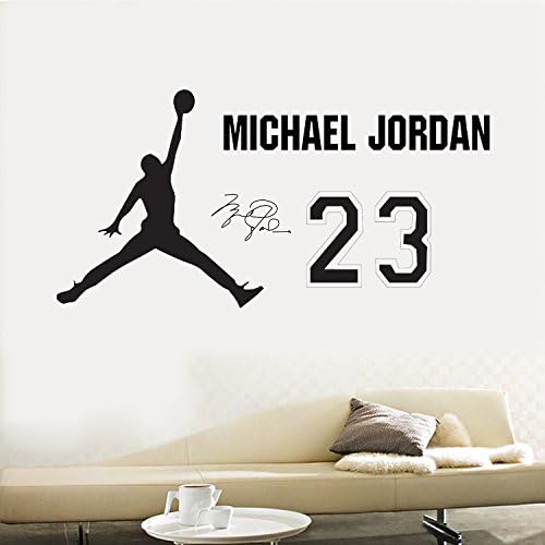 23 Michael Jordan Wall Decal Sticker Removable PVC Wall Art Decals Decor Wall Mural Decal Stickers for Bedroom/Living Room/ Sitting Room/ DIY Wall Art Decoration