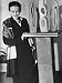 British Sculptor Barbara Hepworth Standing by Piece of Her Sculpture Photographic Pos...