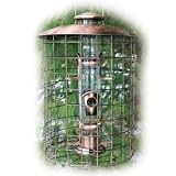 Woodlink Coppertop Caged 6-Port Seed Bird Feeder, Brushed Copper (COPCAGE6S)