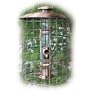 Woodlink Coppertop Caged 6-Port Seed Bird Feeder, Brushed Copper (COPCAGE6S)