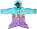 3-D Regenmantel Nixe Kinder Meer Wassernixe Wasser Prinzessin Mädchen Fisch turkis blau Regenset Regenjacke Regencape sehr leicht und hochwertiges Material Kinder Regenbekleidung Kapuze