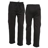 FLOSO® Mens Jogging Bottoms/Jog Pants (Open Cuff)
