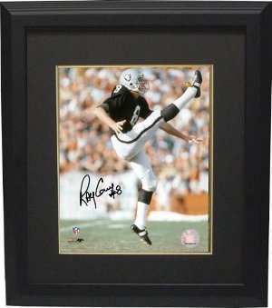 Ray Guy Autographed/Hand Signed Oakland Raiders 8x10 Photo Custom Framed