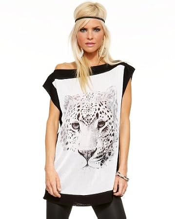 Panther Printed Sweater Tunic from bebe.com