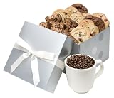 Geoff & Drew's Winter Warmer Silver Dot Box Box Loaded With Cookies, Brownies, Coffee & More