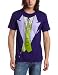 Bioworld Men's Dark Night Joker Tuxedo Tee, Purple, Medium