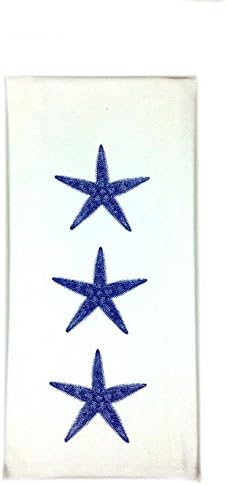 Coastal &amp; Nautical Prints - Heavy Duty Flour Sack Kitchen Bar Towels - 28-in (Starfish Royal)