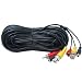 VideoSecu 50 Feet Power Video Audio CCTV Security Camera Cable Wire with Free BNC RCA Adapter 1JC