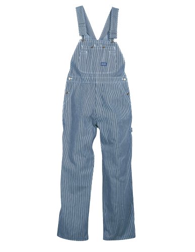 Walls Big Smith Hickory Stripe Zip Fly Bib Overalls 50X32