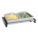 Broil King NBS-2SP Professional Double Stainless-Steel Buffet Server with Plastic Lids
