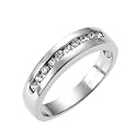 Zeeme Acier - 389070007-054 - Bague Femme - Acier inoxydable - Cristaux Swarovski - T54
