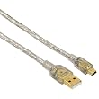 Hama Mini-USB-2.0-Kabel (vergoldet, doppelt geschirmt, 0,75 m) transparent