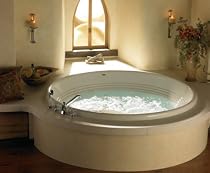 Jacuzzi EE35969 7272 Cortina Whirlpool Bath with 2-Speed Motor, Oyster