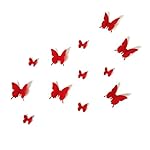 12 Pcs 3D Butterfly Stickers Making Stickers Wall Stickers Wall Stickers / Wall Decors / Wall Art / Wall Decorations