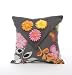 Kirby Floral Charcoal Pillow with Dimensional Flowers
