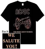 AC/DC 'Cannon - For Those About To Rock' 2-sided black t-shirt