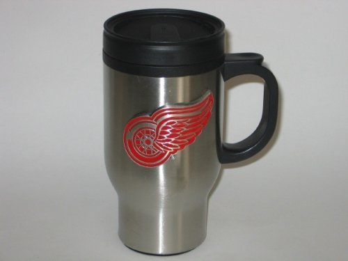 DETROIT RED WINGS 16 oz. Logo Stainless Steel TRAVEL MUG