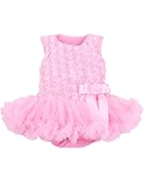 ANDI ROSE Baby Toddlers Floral Printed Ruffle Romper Baby Girl Infant Size M (Size S(0-6Months), Pink)