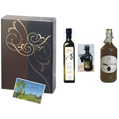 Geschenkset Gourmepaket, Sortiment hochwertige Oliven�le in 3er Pr�sentbox Elegance in Leinenstruktur, auf Wunsch mit pers�nlicher Geschenknachricht (ohne Aufpreis)